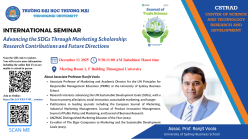 [Tọa đàm Quốc tế] Thúc đẩy SDGs thông qua Học thuật Marketing: Đóng góp Nghiên cứu & Định hướng Tương lai